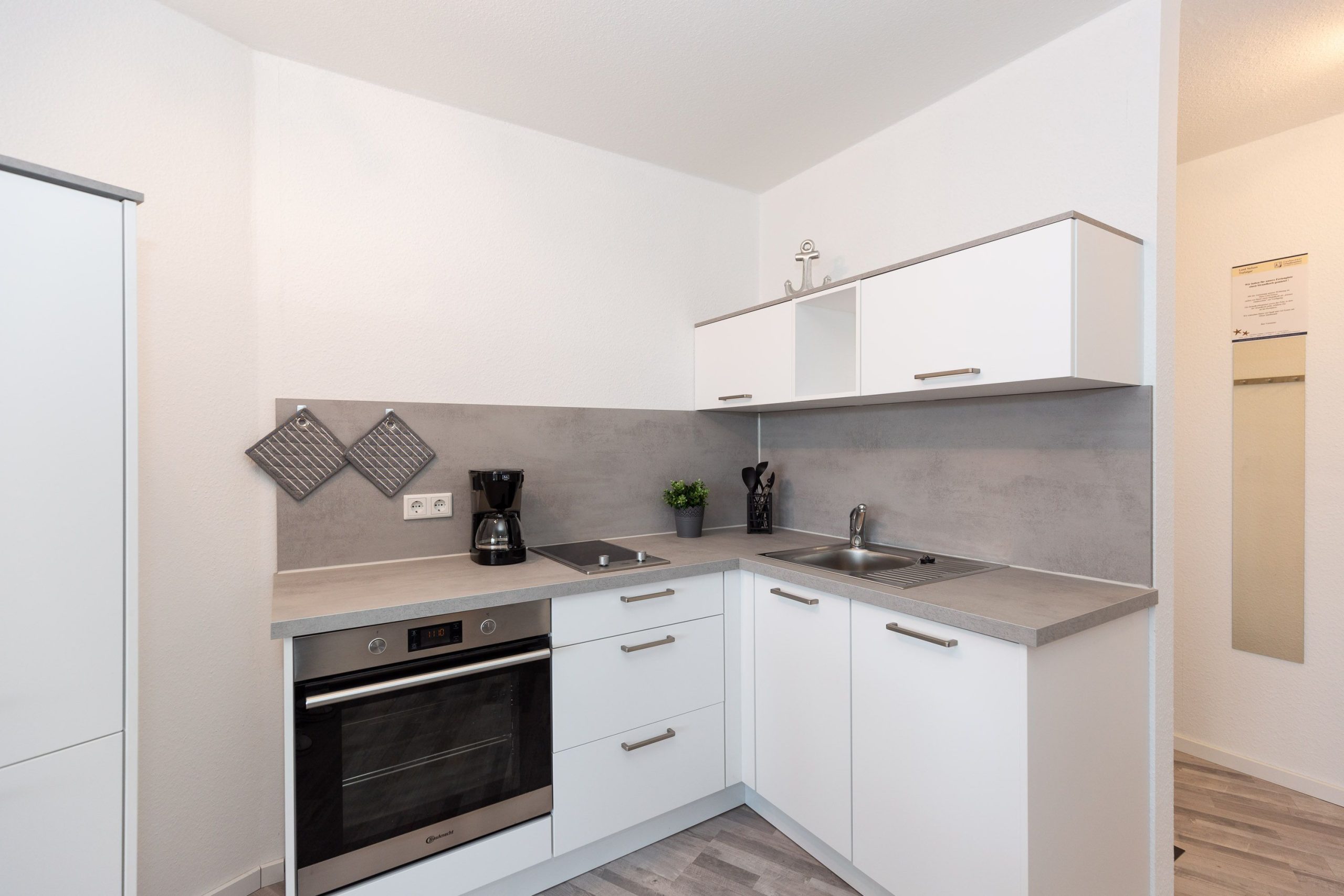 offene Küche in Ferienwohnung in Cuxhaven